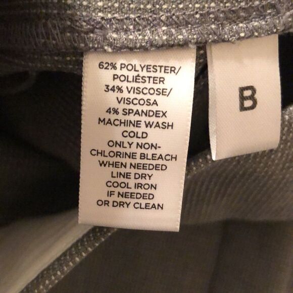 LOFT 12P Julie Straight Gray White Mini Plaid Dress Slacks Trousers - Picture 15 of 16